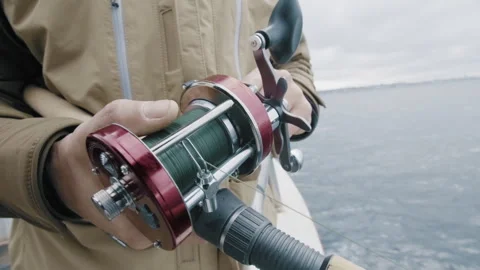 Fishing reel Video stock 264140968