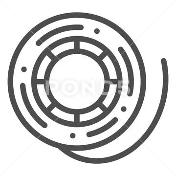 Fishing reel line icon. Scaffold thread vector illustration isolated on  white: Graphic #116712013