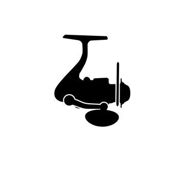 Fishing Reel, Tackle Solid Flat Vector Icon Isolated on White Background 스톡 일러스트