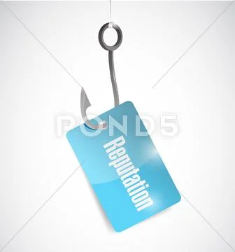Fishing reputation concept illustration design Stock Illustration