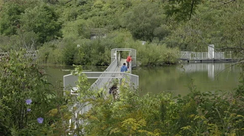 Fishing on the river Stock Footage 44531765