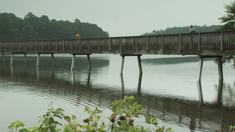 Fishing on the River Stock Footage 123921638