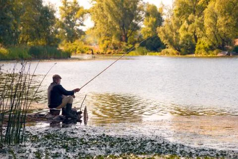 Fishing in the River 写真素材