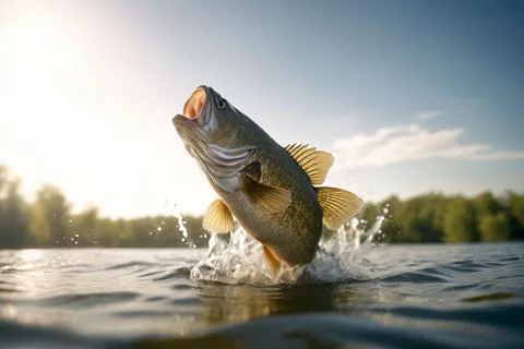 Fishing on the river Stock Photos