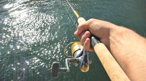 Fishing On River POV, Stock Video