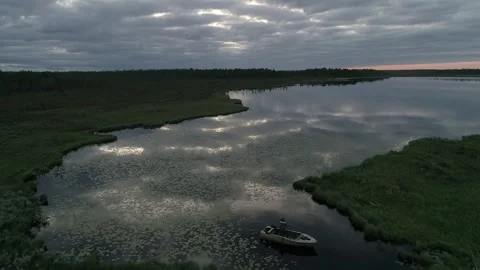 Fishing in the river in Siberia Stock Footage 280842110