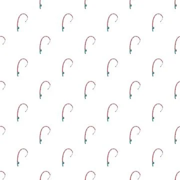 Fishing rod cartoon pattern creating a hobby background イラスト素材