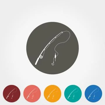 Fishing rod icon Stock Illustration