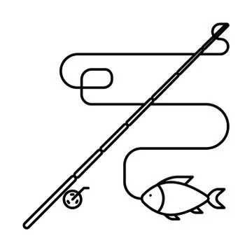 Fishing rod icon Stock Illustration