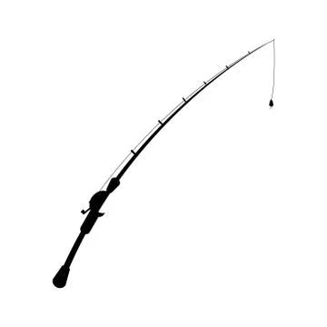 Fishing rod vector graphic design illustration template Stock Illustration