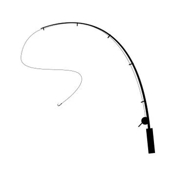 Fishing rod vector graphic design illustration template Stock Illustration
