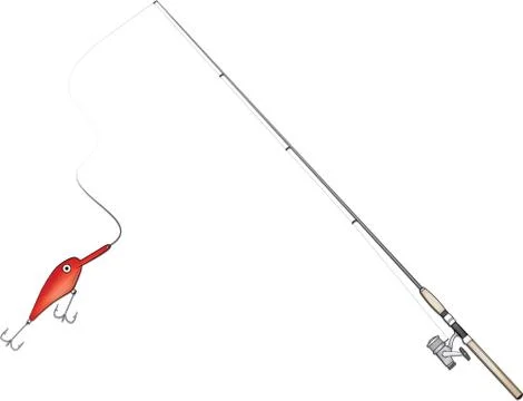 Fishing rod vector illustration Illustrazione stock