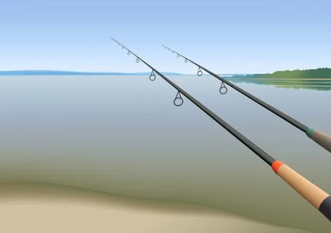 Fishing rods Stock Illustration