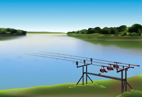 Fishing rods Stock Illustration