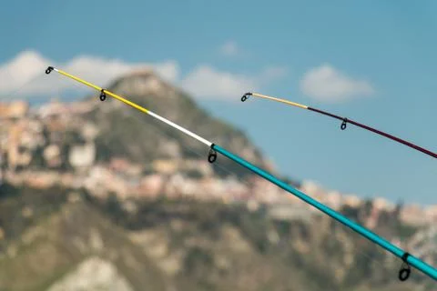 Fishing rods Stock Photos