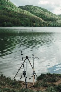 Fishing rods Stock Photos