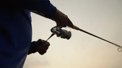 Fishing rods relaxation Stock-Footage 182679991