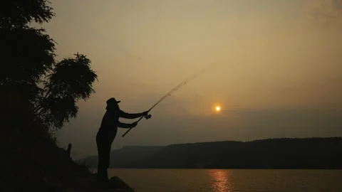 Fishing rods relaxation Stock-Footage 182875183