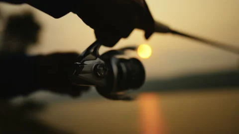 Fishing rods relaxation Stock-Footage 182875542