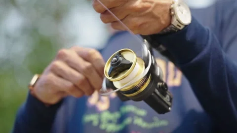 Fishing rods relaxation Stock-Footage 182880583