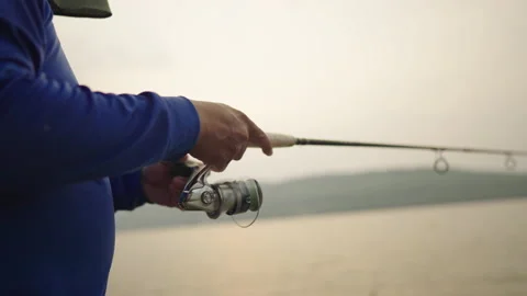 Fishing rods relaxation Stock-Footage 182882717