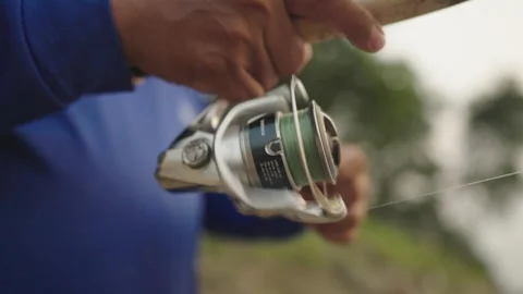Fishing rods relaxation Stock-Footage 182883725