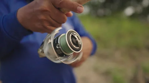 Fishing rods relaxation Stock-Footage 182883924