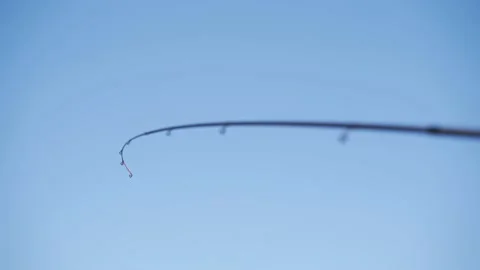 Fishing rods on the river. Fish bite Stock Footage 138050770