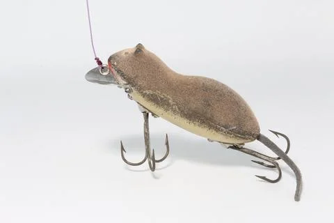 Fishing rubber mouse Lures Stock Photos