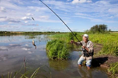 Fishing scene Foto stock