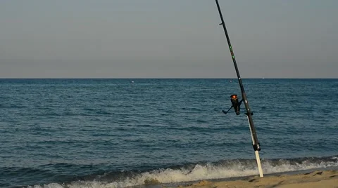 Fishing on the sea Stock Footage 64940112