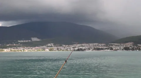 Fishing In The Sea Vídeo Stock 65965028