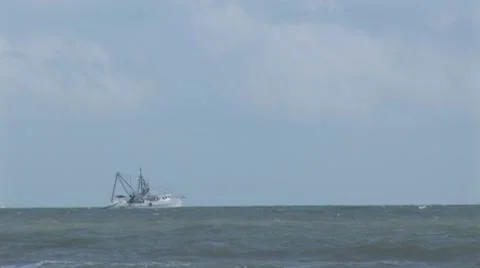 Fishing ship Stock Footage 7754328
