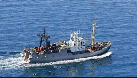 Fishing ship Stock Footage 10844253