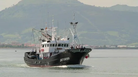 Fishing Ship in Spain Video stock 777189