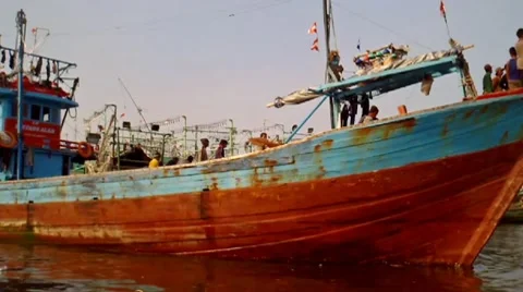 Fishing Ships Video stock 7764034