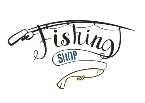 Fishing shop. Stock Illustration