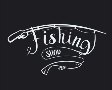 Fishing shop. Stock Illustration