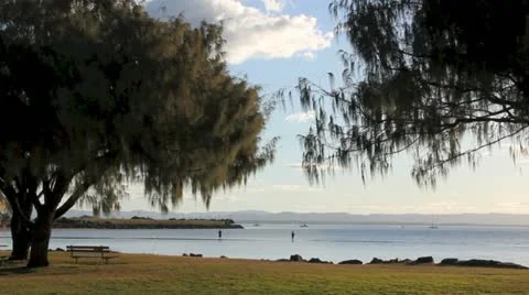 Fishing On The Shore Stock Footage 12766320