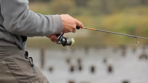 Fishing with spinning Video stock 48909438