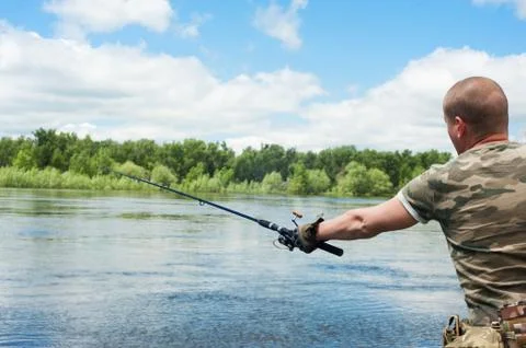 Fishing for spinning. Stock Photos