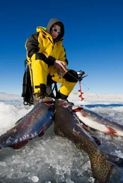Fishing success Stock Photos