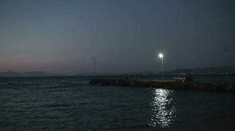 Fishing at sunset Stock Footage 85564