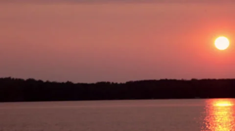 Fishing at sunset Stock-Footage 34405605