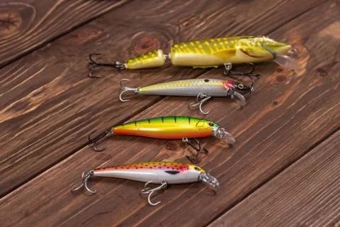Fishing tackle background. Stock Photos