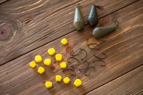 Fishing tackle background. Foto stock