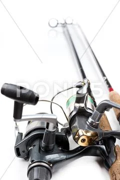 Fishing tackles - rod, reel, line and lures Stock Image #54205976