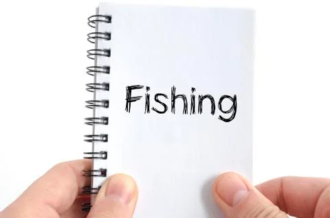 Fishing text concept Stock Photos