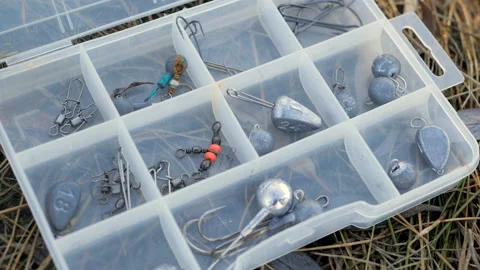 Fishing tool box Stock Footage 97343440