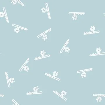 Fishing tool line vector seamless pattern Stock Illustration